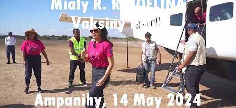 Mialy Rajoelina nanomboka ny fanaovana vaksiny Polio. Ampanihy 14 may 2024