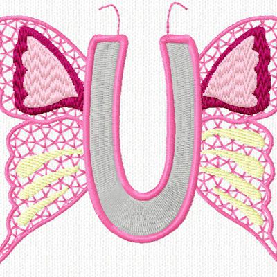 U alphabet papillon