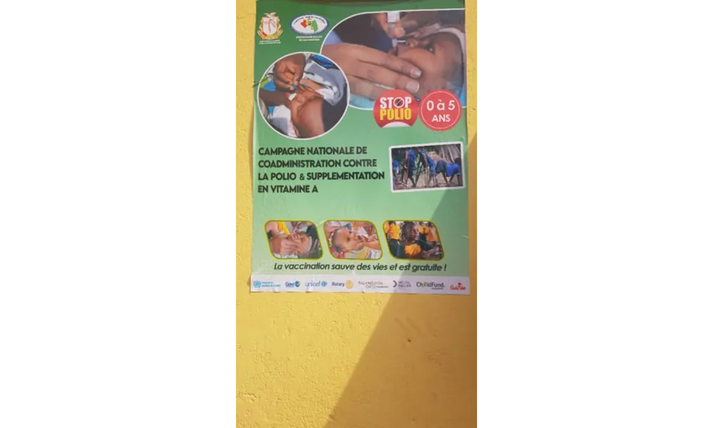 DEBUT DE CAMPAGNE DU TROISIEME TOUR DE VACCINATION CONTRE LA POLIOMYELITE A FRIA