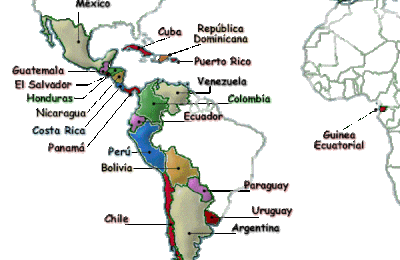 Los países hispanohablantes.
