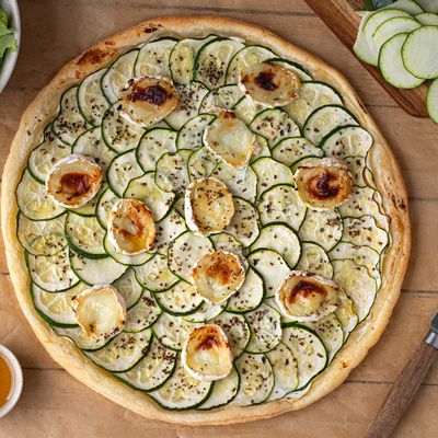 Tarte fine courgette chèvre