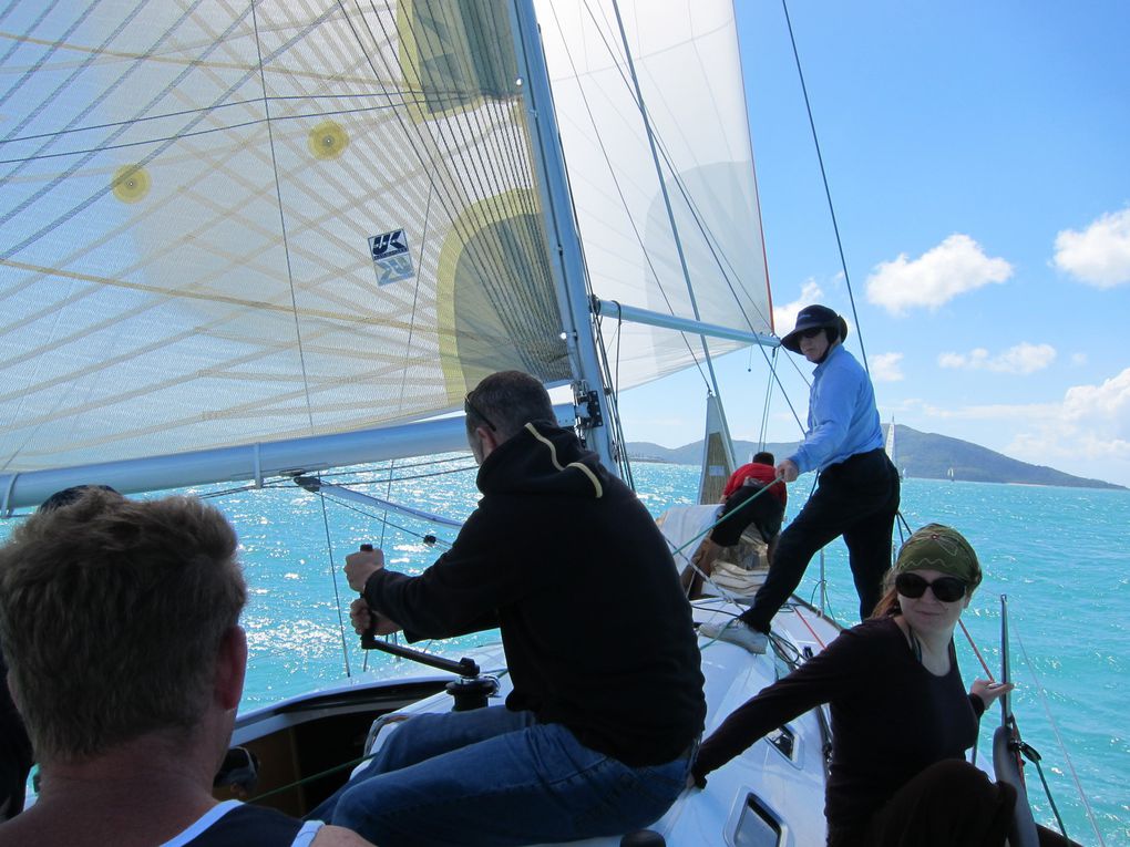 Sailing race in the Whitsunday Islands, QLD, Australia