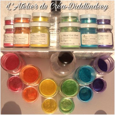  Création de maquillage pour grimage nacré avec le mixed liquid mehron et les mica fleursdaromes