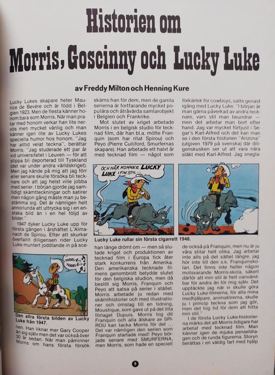 &quot;Allt om Lucky Luke&quot; Suède -1980