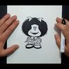 Como dibujar a Mafalda paso a paso