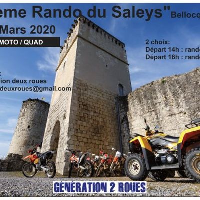 7 ème Rando du Saleys moto-quad le 21 mars 2020 à Bellocq (64) de Génération 2 roues