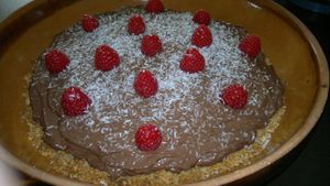 Cheesecake framboises chocolat