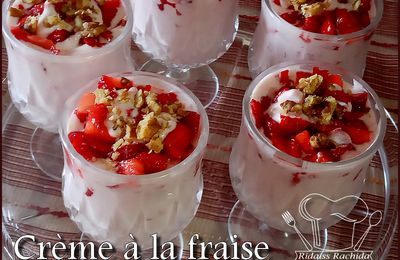 Crème à la fraises ==> Défi de la Foodista #109