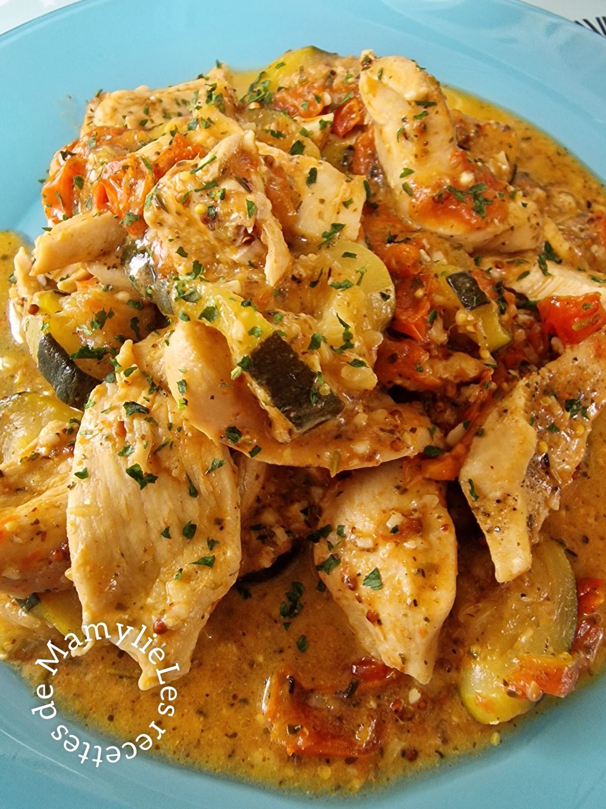 Emincé de poulet aux courgettes et tomates cerises (Multicuiseur 45 en 1 Tefal)