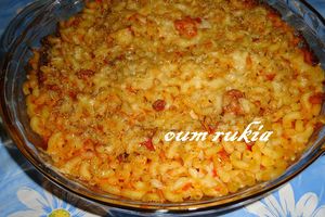 Gratin de pâtes/thon sauce tomates