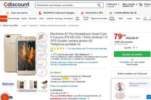 Bon plan Mobile pas cher à moins de 80 euros : Blackview A7 Pro