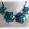 "Fleur d'été" décliné en choco turquoise