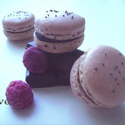Macarons Chocolat Noir - Framboise