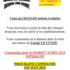 Vente de Changes pour le 7 Avril