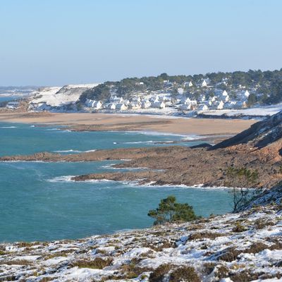 Images de neige sur la plage