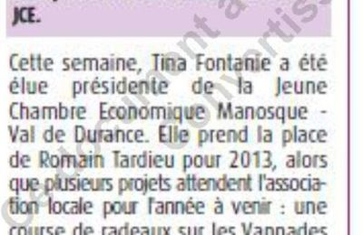 Nouvelle présidente et 4 nouveaux membres à la JCE MANOSQUE VAL DE DURANCE