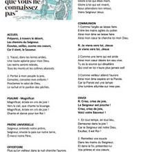 Feuille de Chants du Dimanche 17 Décembre 2023