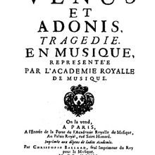 17 mars 1697: Vénus & Adonis