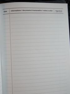 Des mots dans le carnet de liaison