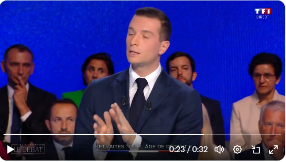 Jordan Bardella défend la retraite à 66 ans en direct sur TF1  L'arnaque sociale du RN dévoilée aux yeux de tous les Français.