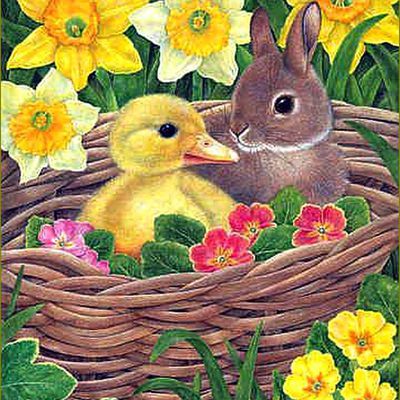lapins, lièvres en peinture et illustrations -   Anne Mortimer