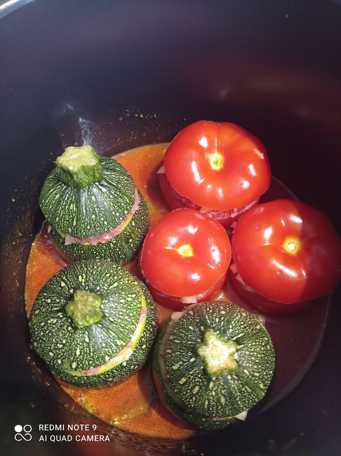 Courgettes et tomates farcies au Cookeo