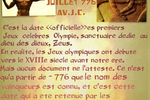 1er juillet 776 AV.J.C. Les Jeux Olympiques