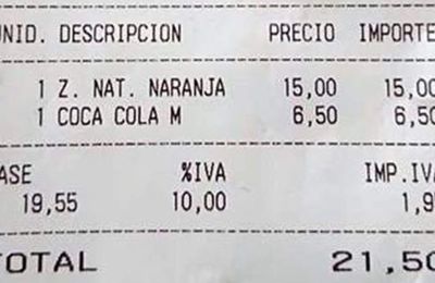 15 euros por un zumo de naranja en Mallorca
