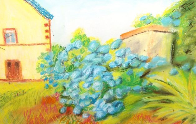 Au printemps en Haute-Saône. PASTEL SEC.