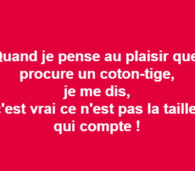 Humour Coquin: Le coton-tige plaisir