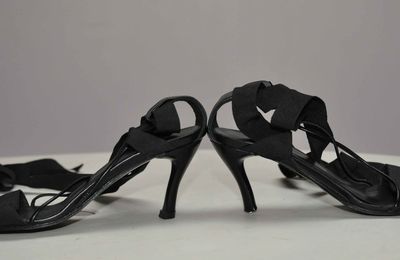 Escarpins noir à lacets