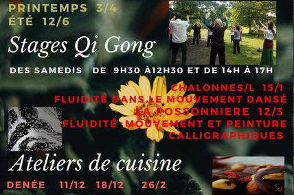 les RDV Qi Gong de l'automne 2021 au printemps 2022