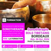 BORDEAUX - Formation Sonotherapie : " BOLS TIBETAINS 1 : Soin énergétique "