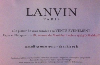 Attention, vente privée Lanvin en vue