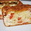 cake à la tomate, feta et basilic