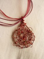 [Bijoux] Red wire-wrap spiralé