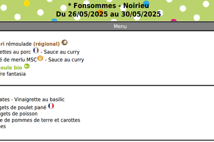 Petite semaine au restaurant scolaire