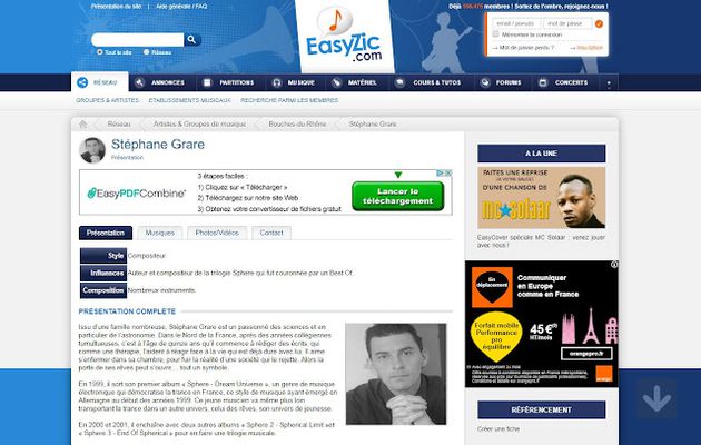 Stéphane Grare est sur EasyZic