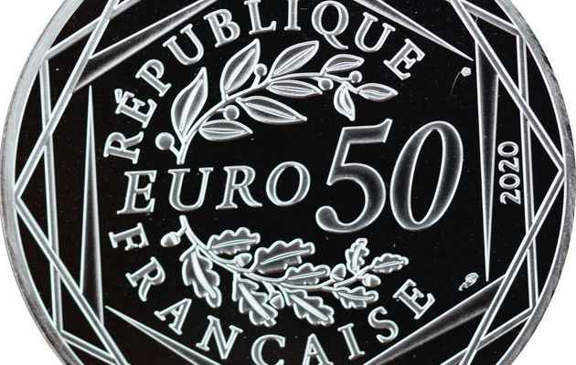 50 euro colorisée Les Schtroumpfs: Le Grand Schtroumpf 2020 France