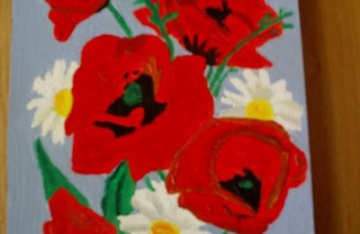 coquelicots et marguerites