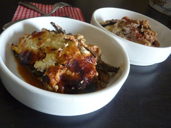 Moussaka light au poulet et au chèvre