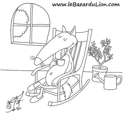 20 coloriages du Loup #25 [Coloriage][Activité][Loup]