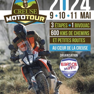 Creuse Moto tour du 9 au 11 mai 2024 d'Espace Moto