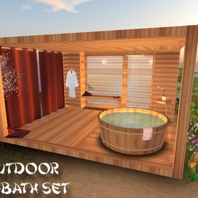 Zen Outdoor Sauna&Bath Set