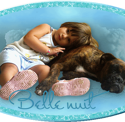 Belle nuit - Enfant - Fille  Gif scintillant - Gratuit