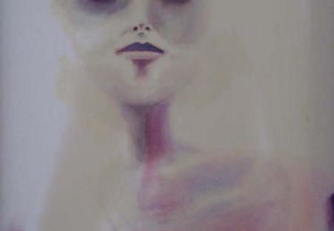 Peinture à l'huile sur toile n°12 : Femme spatiale