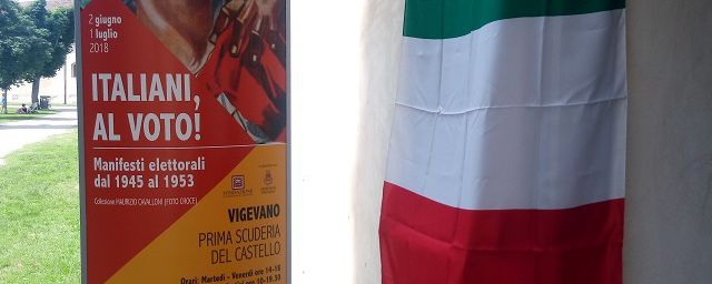 Mostra "Italiani, al voto" - Manifesti elettorali dal 1945 al 1953 - Alla Prima Scuderia del castello di Vigevano