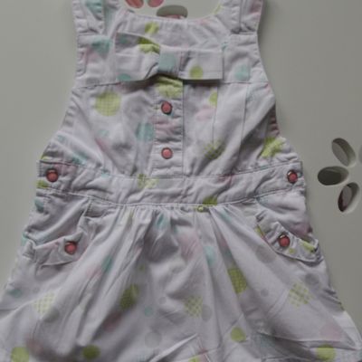 Robe blanche "tape à l'oeil" 3 mois