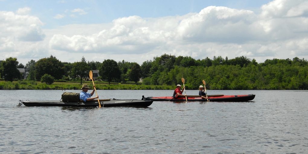 rassemblement de kayaks pliables sur la Rance