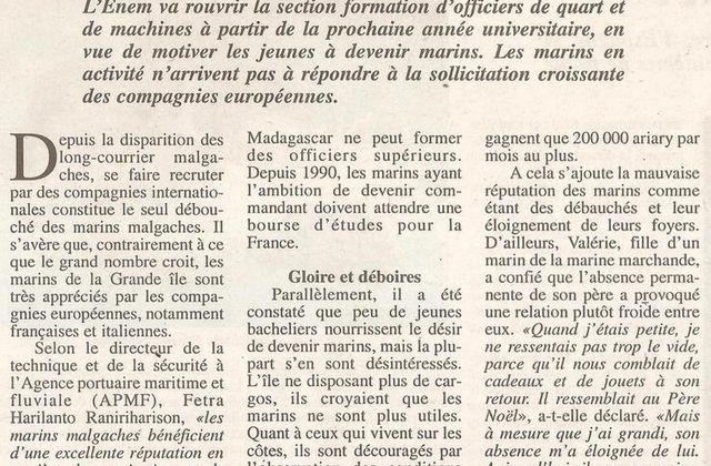 L'Enem rouvre la section formation d'officiers pour motiver les jeunes à devenir marins - Les Nouvelles, 22 août 2006